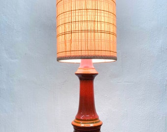 Table lamp with ceramic base from the 70s by Hustadt Leuchten