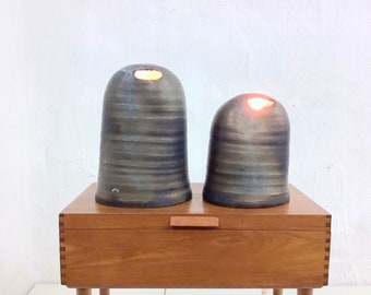 2 Kei Objects Sculptures by Jaan Mobach Studio Ceramics 60s 70s