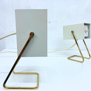2 Kaiser Leuchten Cube Lamps minimalist Table Lamps 60s Design