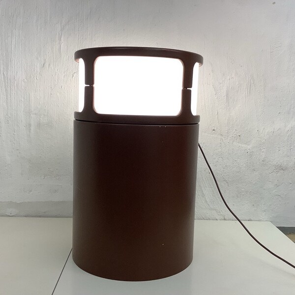 Modulare Stehleuchte aus den 70er Jahren Lampe Container Beistelltisch Space Age