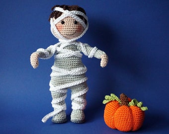 Crochet pattern Benny, the mummy - PDF file in German