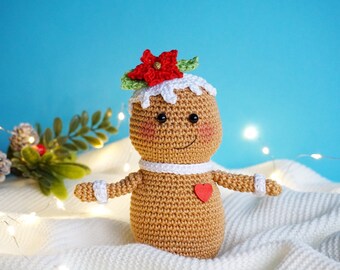 Crochet pattern gingerbread girl Lilly - PDF file German