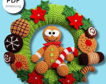 Häkelanleitung Türkranz Lebkuchenmännchen - PDF Datei deutsch