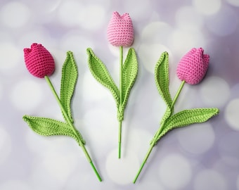 Crochet pattern tulips - PDF file in German