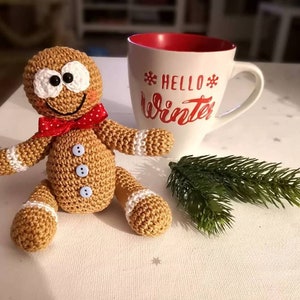 Crochet instructions door wreath gingerbread man PDF file German image 3