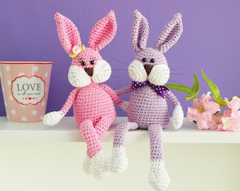 Crochet instructions for edge stool rabbits - PDF file in German