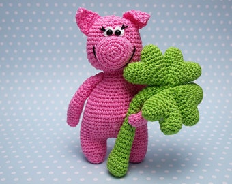 Crochet pattern lucky pig - PDF file in German