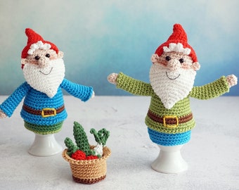 Crochet pattern egg warmer garden gnome - PDF file in German