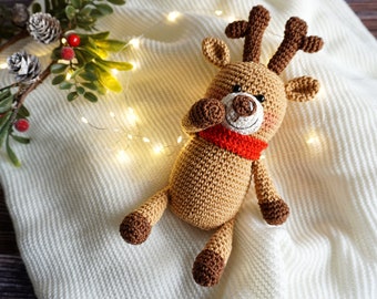 Crochet pattern reindeer Miki - PDF file in German