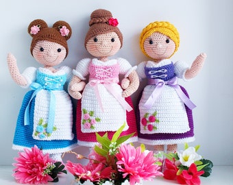 Crochet instructions dolls "Hanni, Rosi and Liesl" - PDF file