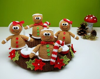 Crochet Guide Advent Wreath Gingerbread male-pdf file