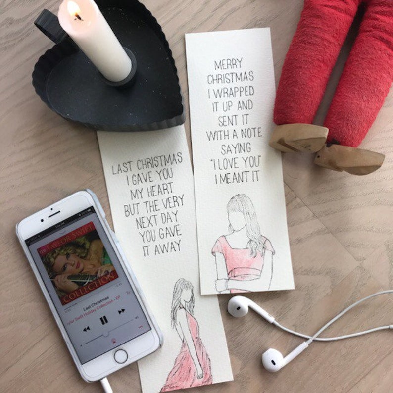 Taylor Swift Last Christmas Bookmark Package Etsy