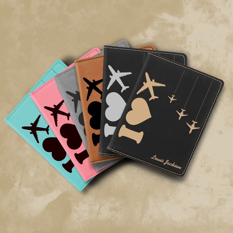 I Love Traveling Passport Cover Personalized Passport Cover Etsy