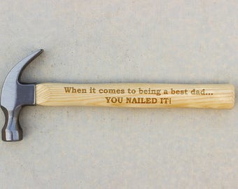 Personalized Hammer, Engraved Fathers Day Gift