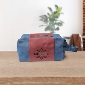 Groomsmen Gifts,Toiletry Bag for Anniversary,Him-Laser Engraved Leather Travel Kit,Dad gift,Personalized Toiletry Bags,Travel Toiletry Bag