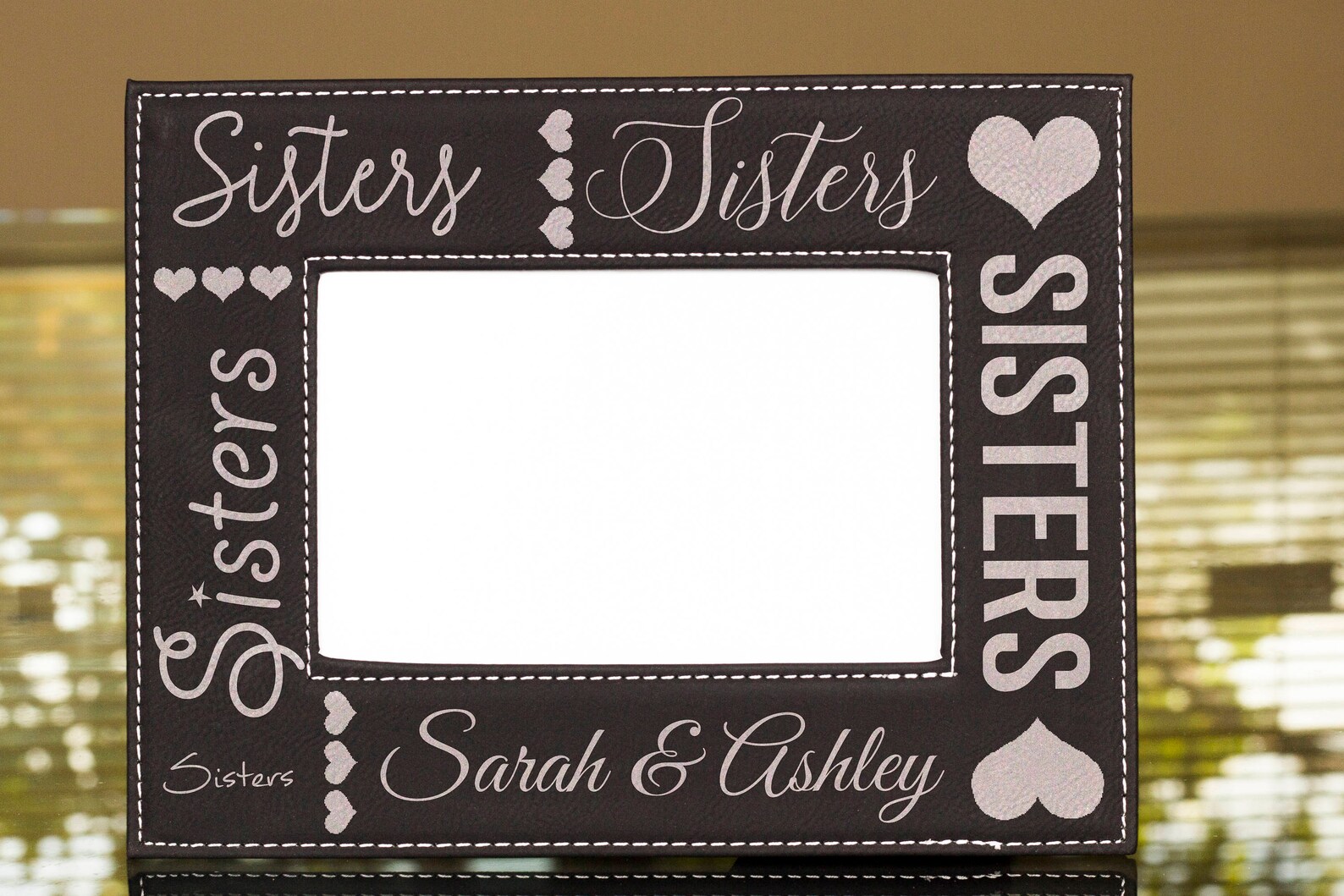 Custom Leather Picture Frame Engraved Photo Frame Leather Etsy