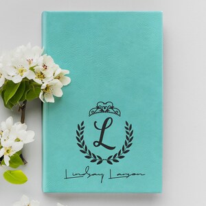 Individuelles Tagebuch, personalisiertes Skizzenbuch, individuelles Notizbuch, graviertes Kunstleder-Journal, individuelles Tagebuch, Blumenmuster-Journal
