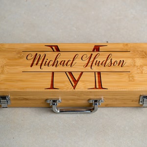 3 piece BBQ Grill Tool set, Customize name Grill set,BBQ tools, Grill tool set, gift for him, BBQ dad, Engraved grill ware, Grill master set