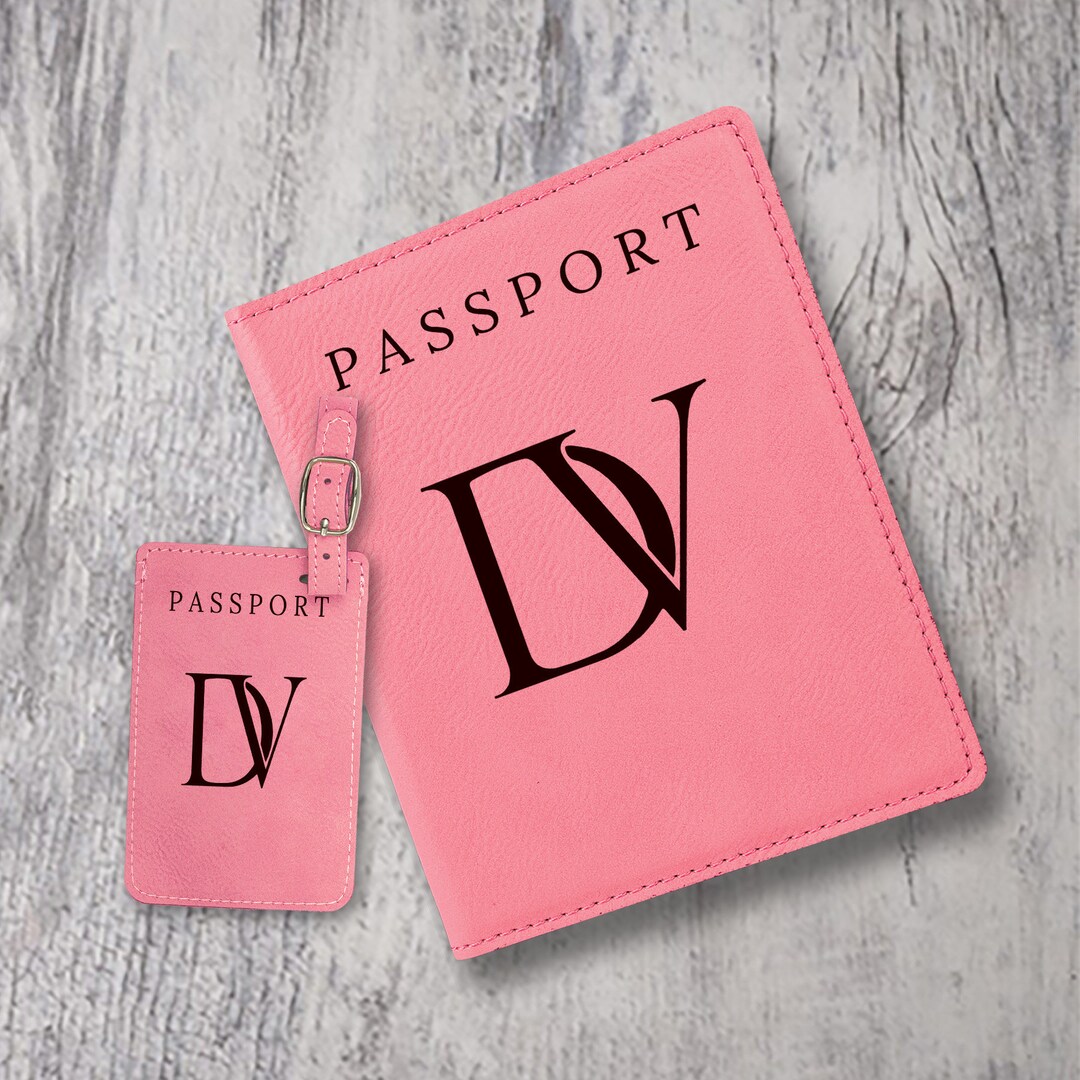 Customized Passport Cover, Personalized Passport Cover Set for Men and