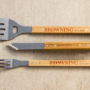 Personalized BBQ Set, Personalized BBQ tool set, Unique BBQ Grill Set, Browing Engraved Barbecue Set, personalized grill set
