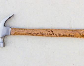 Personalized Hammer, Fathers day gift, hammer, Custom hammer, Daddy Built My Life Engraved hammer, Best Gift for him, Unique Custom gift