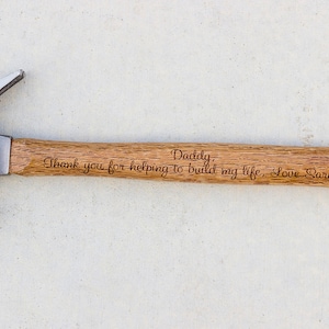 Personalized Hammer, Fathers day gift, hammer, Custom hammer, Daddy Thank You Engraved hammer, Best Gift for him, Unique Custom gift