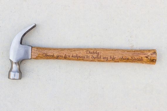 Marteau Personnalisé Gravé Au Laser - Cadeau Original Pour Bricoleurs, Fête Des Pères Ou Anniversaire