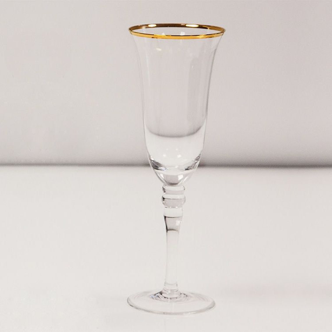 Set of 2 Customized Gold Rimmed Champagne Flutes Personalized Etsy