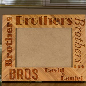 カスタムフォトフレーム、彫刻フォトフレーム、木製フォトフレーム、兄弟フォトフレーム、結婚式、誕生日プレゼント、クリスマスプレゼント