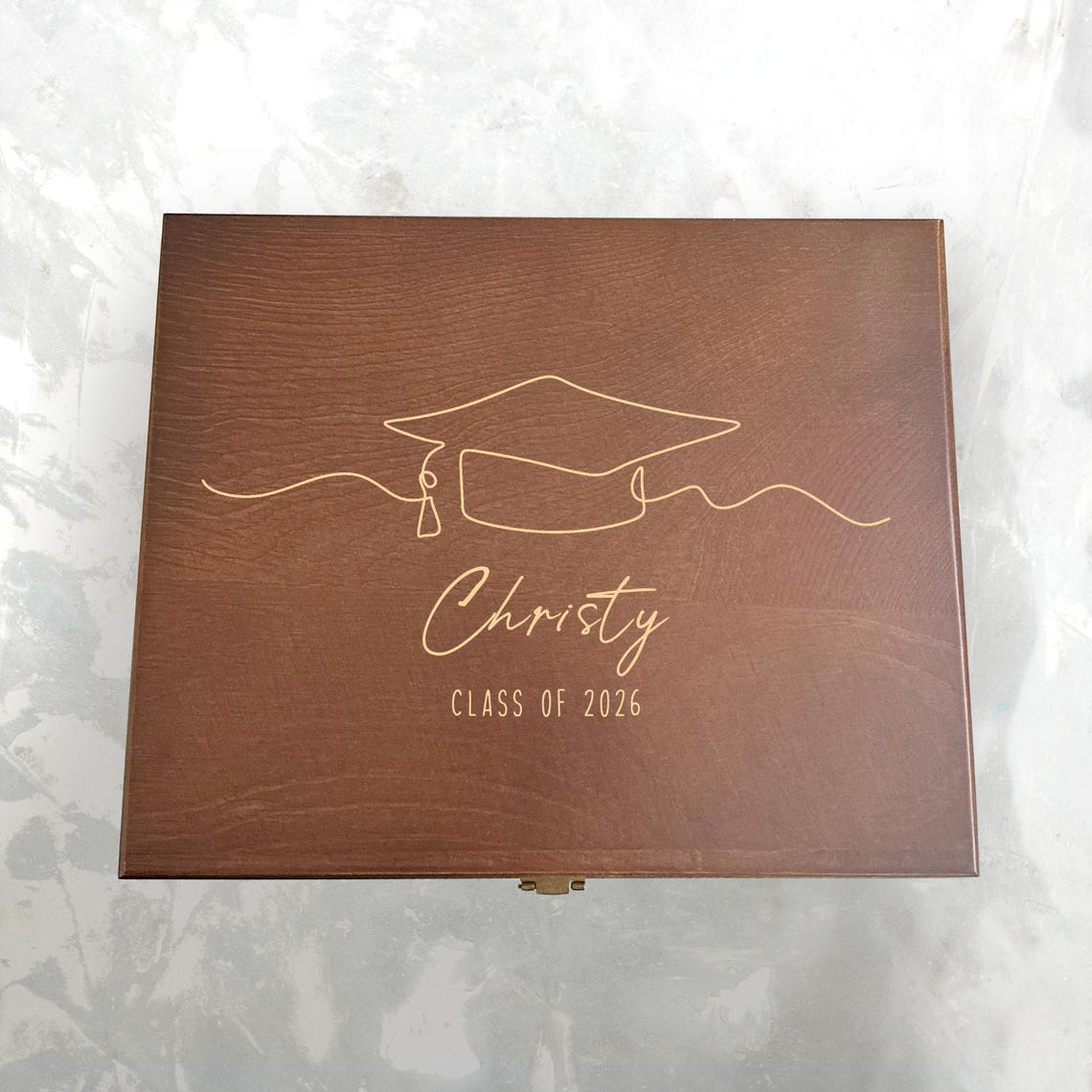 Personalized Keepsake Box Graduation – Wooden Memory Box Gift for Son ...