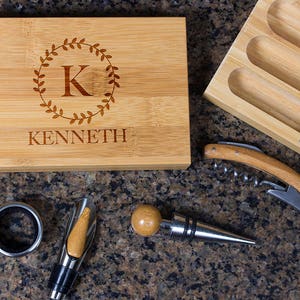 Engraved Wine opener set, Personalized Cork screw Set, Custom Initial And Name Engraved Wine Opener set, Wine Party Favor, Christmas Gift