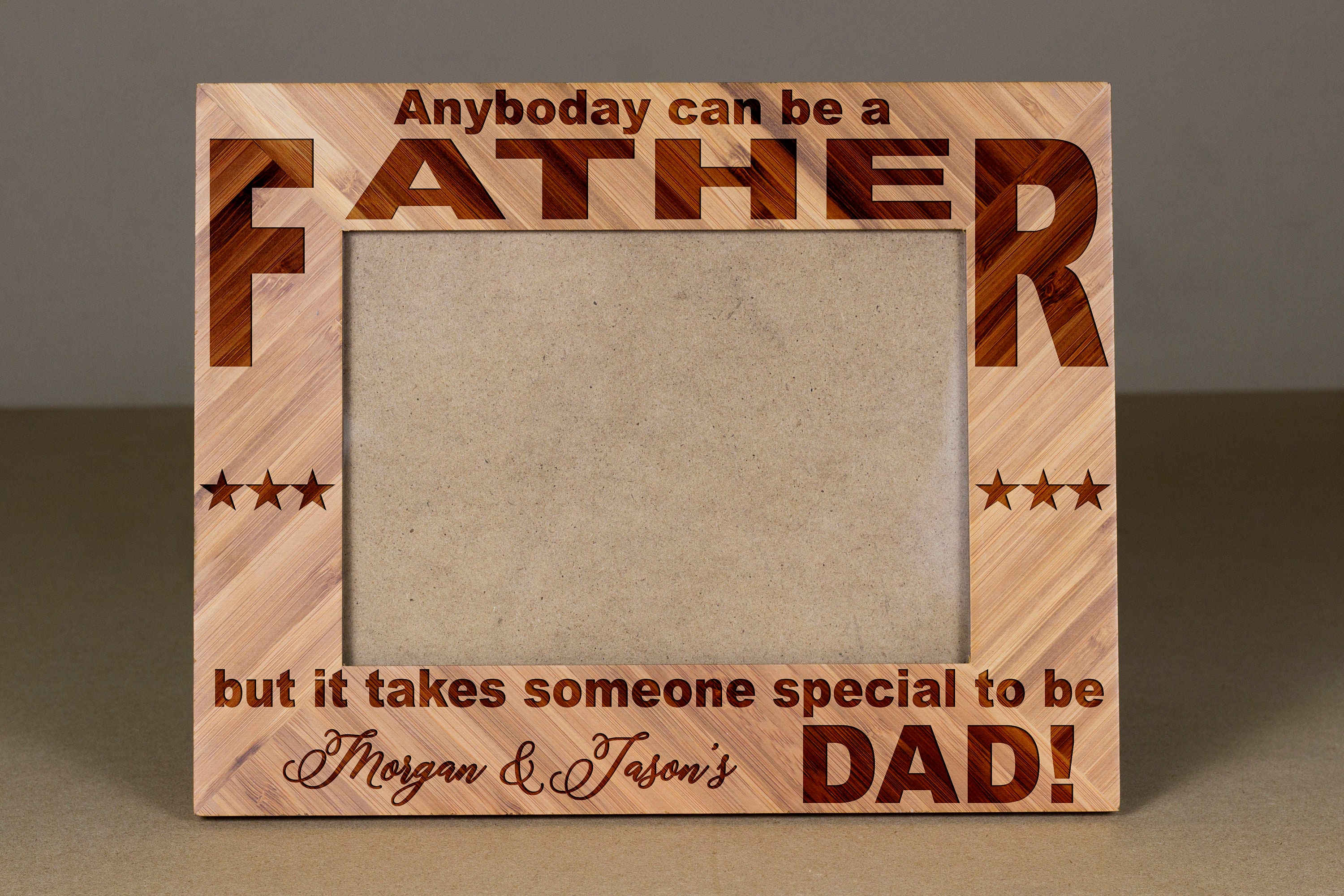 Father's Day Frame Wooden Engrave Framecustom Picture Etsy UK