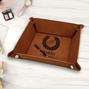 Personalisiertes Valet Tablett für Männer, personalisiertes Catchall-Tablett, Geschenk für Männer, Männergeschenk, Geschenk für Papa, Ehemanngeschenk, Weihnachtsgeschenk