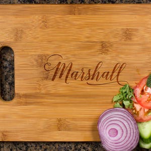Personalized cutting board, Wedding Gift, Kitchen Decor, Housewarming Gift, Family Name Engraved Cutting Board, Anniversary Gift