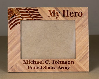 Army Dad frame, Father's day frame,Custom Picture Frame, Engraved Photo Frame, Wooden Photo Frame, Dad Frame,gift for dad, Gift for him