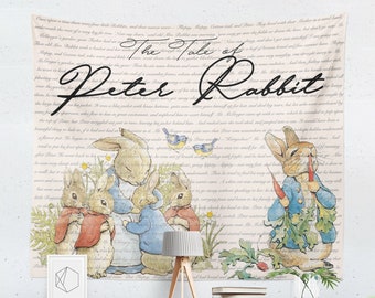 Peter Rabbit Nursery Tapestry, Beatrix Potter Design, Cotton-Poly Wall Hanging