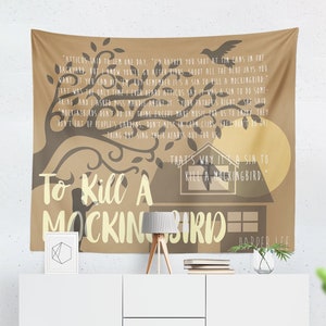 To Kill A Mockingbird Tapestry, English Teacher Gift, Literary Gifts, Book Lover Gift, Tapestry Wall Hanging, Classroom Decor, Bedroom Decor