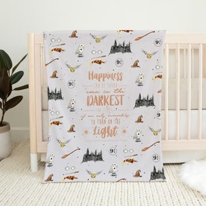 Baby bedding Little Wizard baby blanket newborn gift handmade baby shower gift for new parents Natural baby blanket themed