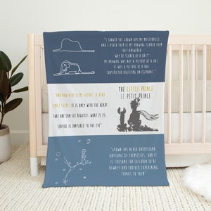 Le Petit Prince Baby Blanket, Le Petit Prince Nursery, The Little Prince Baby Shower, The Little Prince Blanket, Minky Baby Blanket