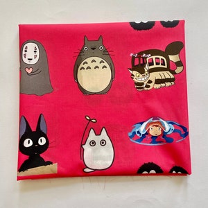 Japanese Cartoon Fabric, 2" Anime Characters, Fabric by the Yard Japanese, Japanese Pattern, Fabric for Blankets, Cotton Fabric