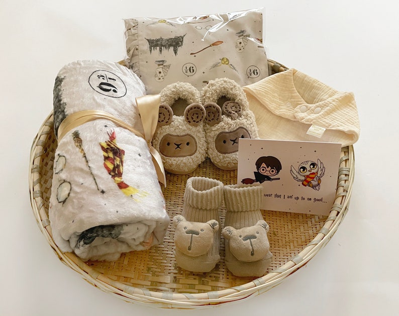Harry Potter Baby Gift Set: Handmade Blanket & Crib Sheet, Shower Gift Box image 5