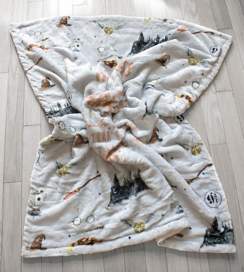 Harry Potter Baby Gift Set: Handmade Blanket & Crib Sheet, Shower Gift Box image 7