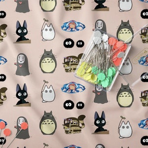 Japanese Cartoon Fabric, Fabric by the Yard Japanese, Japanese Pattern, Cute Face Mask Fabric, Fabric Baby Blankets, Cotton Fabric