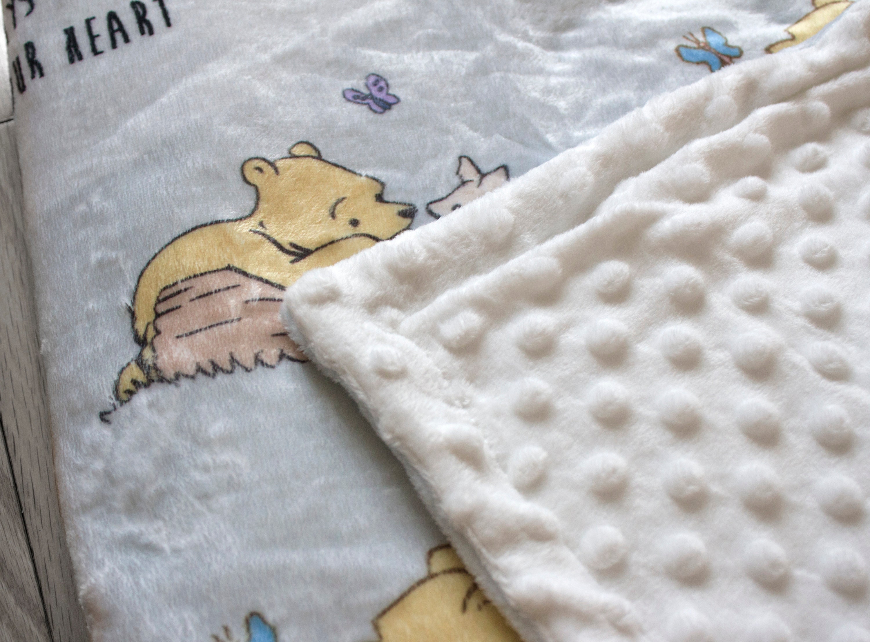 Winnie the Pooh Baby Blanket Winnie the Pooh Nursery Minky Etsy Canada