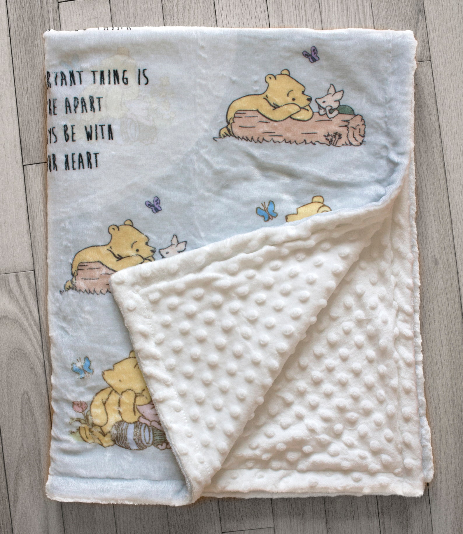 Winnie the Pooh Baby Blanket Winnie the Pooh Nursery Minky Etsy Canada