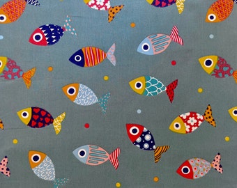 Gone Fishing 100% Cotton Small Fabric Panel A360 -  Israel
