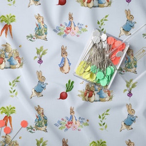 Peter Rabbit Fabric, Beatrix Potter Fabric, Fabric by the Yard Peter Rabbit, Face Mask Fabric, Fabric Baby Blankets, Cotton Fabric, Craft