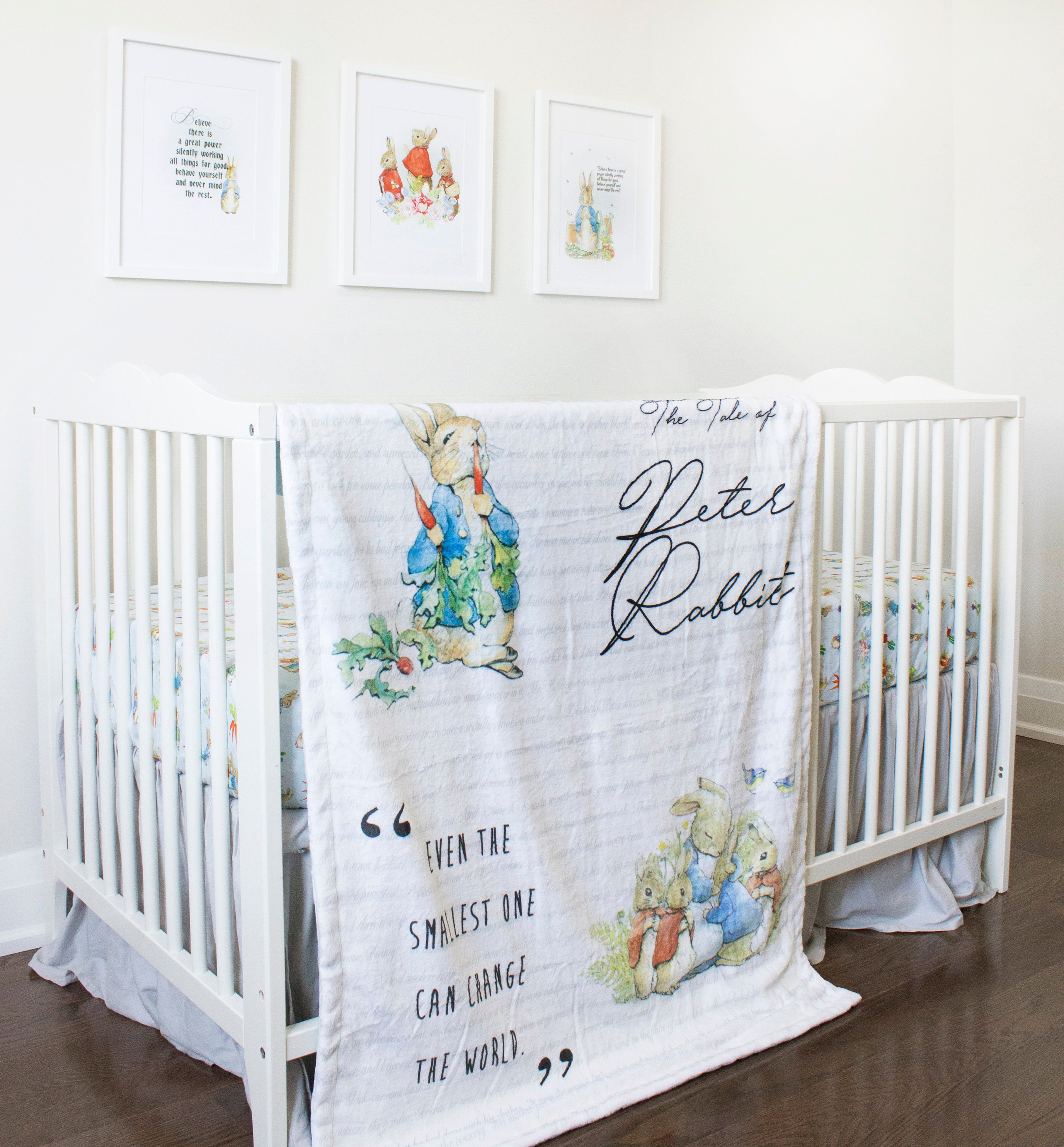 Peter Rabbit Baby Blanket, Peter Rabbit Nursery Baby Gift, Peter Rabbit Baby Shower, Beatrix Potter Minky Blanket, Bunny Rabbit Small Blanky