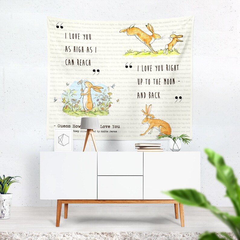 Guess How Much I Love You Nursery Tapestry Guess How Much I Etsy