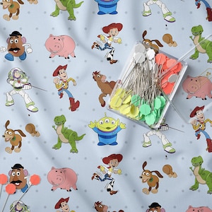 Toy Story Fabric, Pixar Fabric, Buzz Lightyear Fabric, Toy Story 4
